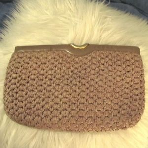 VINTAGE MORRIS MOSKOWITZ BEIGE/TAN CLUTCH